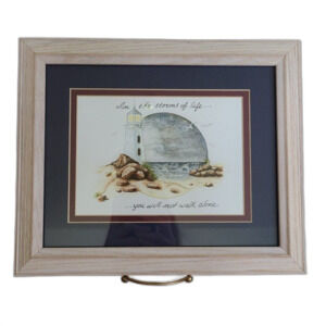 Lighthouse Inspirational Art - In The Storms of Life You Will Not Walk Alone